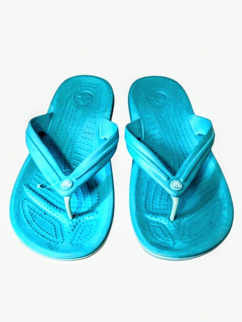Crocs 🩴 Crocband Teal Blue Comfort Flip Flop Sandals